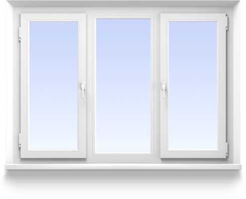 окно трехстворчатое